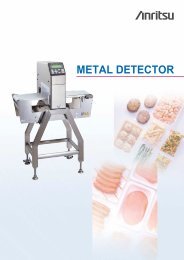 METAL DETECTOR - Anritsu Industrial Solutions Co., Ltd.