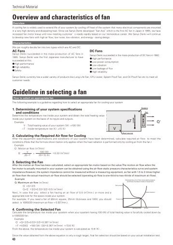 Technical Information AC fan - SANYO DENKI Global