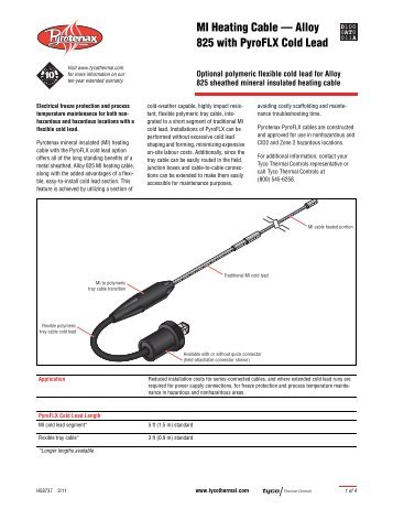 MI Heating Cable - Pentair Thermal Controls