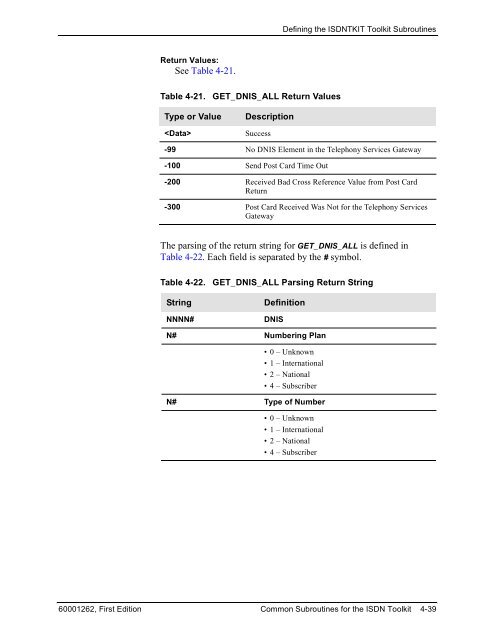 ISDN Protocol Administrator's and Developer's Guide ... - Intervoice