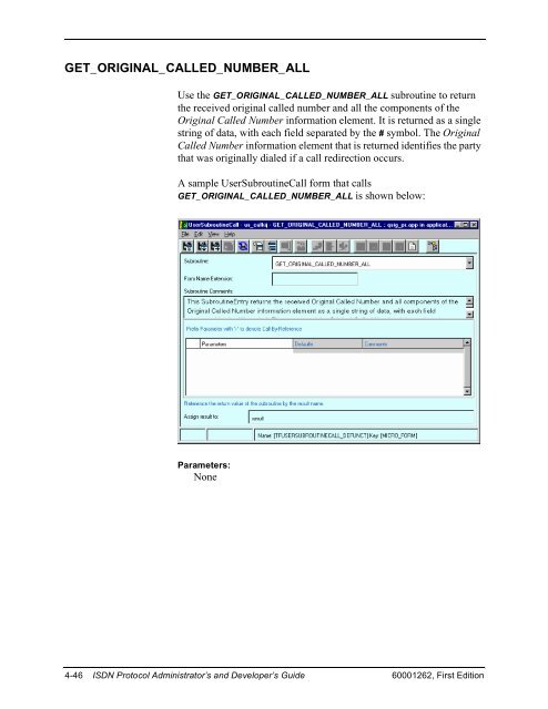 ISDN Protocol Administrator's and Developer's Guide ... - Intervoice