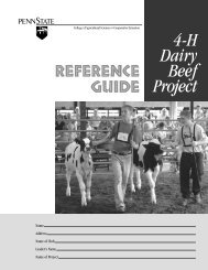 A0245B 4-H Dairy Beef Reference Guide - Penn State Extension