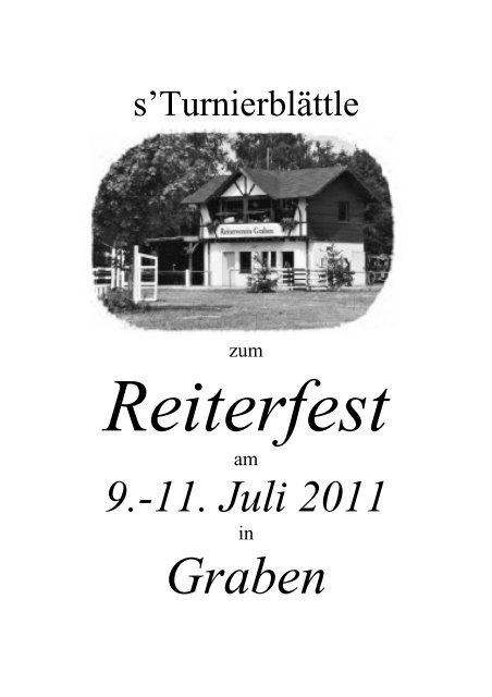 s' Turnierblättle - Turnierpage Freilandturnier 2011 - Reit- und ...