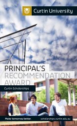 principal's recommendation award - Churchlands Senior High School