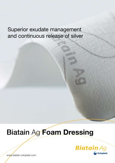 Biatain Ag Non-Adhesive Foam Dressing with Silver Biatain Ag 4