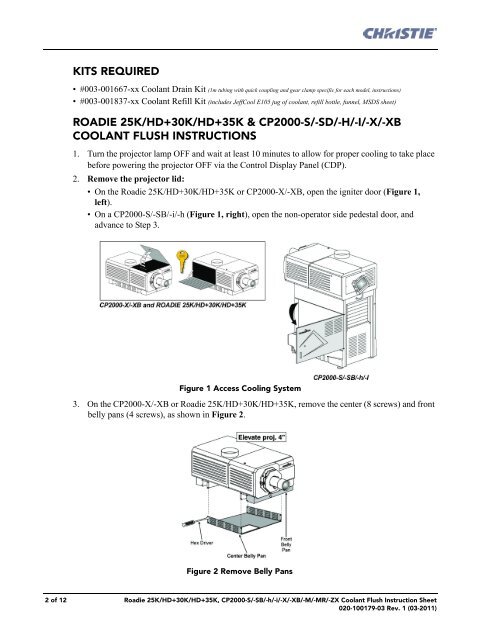 Christie Serie I Coolant Flush Instruction Sheet - Christie Digital ...