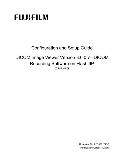 Configuration and Setup Guide for Dicom Image Viewer-Dicom ...