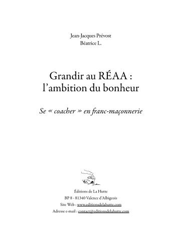 Grandir au RÉAA : l'ambition du bonheur - Editions de la Hutte