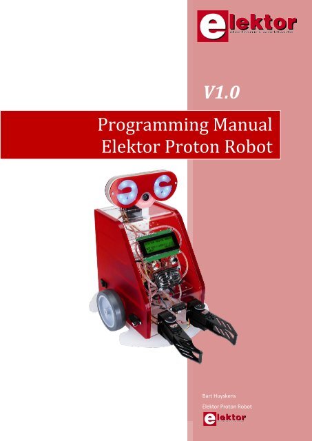 Programming Manual Elektor Proton Robot - ELEKTOR.se