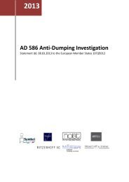 AD 586 Anti-Dumping Investigation