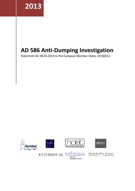 AD 586 Anti-Dumping Investigation