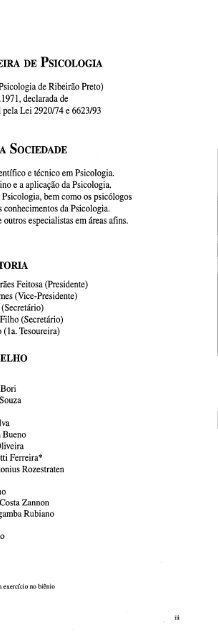 1997 - Sociedade Brasileira de Psicologia