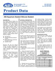 ASI Aquarium Sealant Silicone Sealant - American Sealants, Inc.