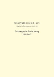 Onkologische Fortbildung 2012/2013 - Tumorzentrum Berlin-Buch