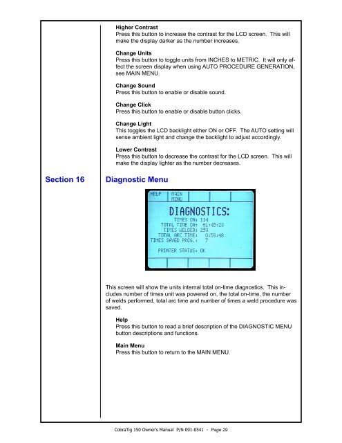 CobraTigÂ® 150 XM Owner's Manual - MK Products