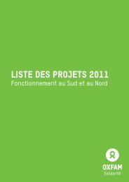 liste des projets 2011