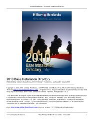 2010 Base Installation Directory - Military Handbooks