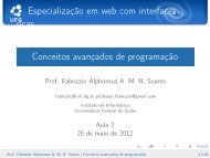 Conceitos avançados de programação - Instituto de Informática - UFG