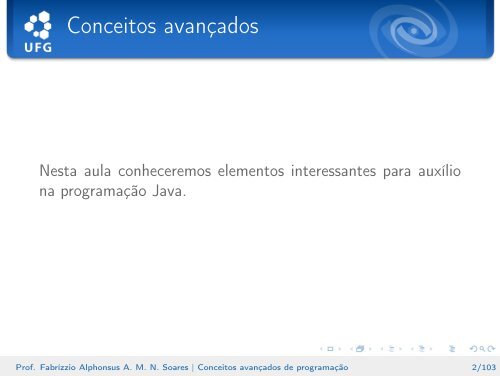 Conceitos avançados de programação - Instituto de Informática - UFG