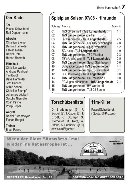 Erste zeigt Kampfgeist und Leidenschaft - TuS Langenheide 1949 e.V.