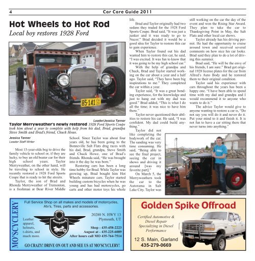 Hot wheels to Hot Rod - Tremonton Leader