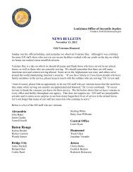 OJJ Veterans Honored - Office of Juvenile Justice - Louisiana