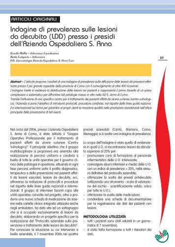 Indagine di prevalenza sulle lesioni da decubito (LDD ... - Ipasvi