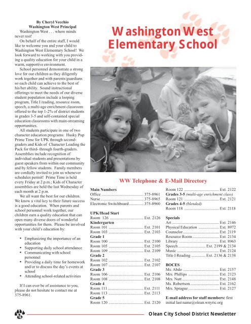 September - October 2005 - Olean City School District