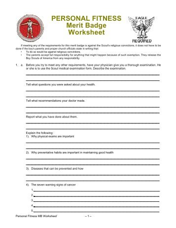 Bsa Personal Fitness Merit Badge Powerpoint - All Photos 