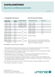 Zustellgebühren - G. Umbreit GmbH & Co. KG