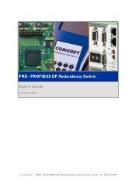 PRS - PROFIBUS DP Redundancy Switch User's Guide - Comsoft