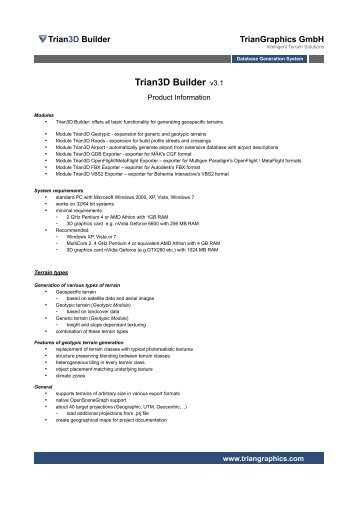 Trian3D Builder v3.1 - TrianGraphics GmbH