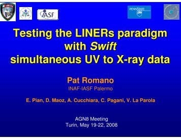 Presentation - Active Galactic Nuclei 8 - Inaf