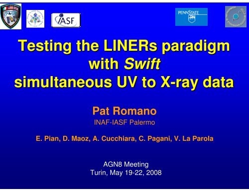Presentation - Active Galactic Nuclei 8 - Inaf