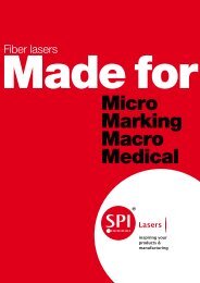 SPI Lasers: Fiber Lasers Made for Micro, Marking ... - BFi OPTiLAS A/S