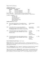 Graduate Faculty CV Form (2 page maximum) - School of Veterinary ...