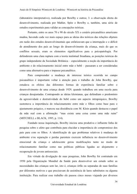 Anais do II SimpÃ³sio Winnicott de Londrina - BVS Psicologia ...