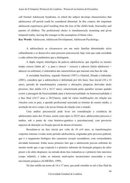 Anais do II SimpÃ³sio Winnicott de Londrina - BVS Psicologia ...