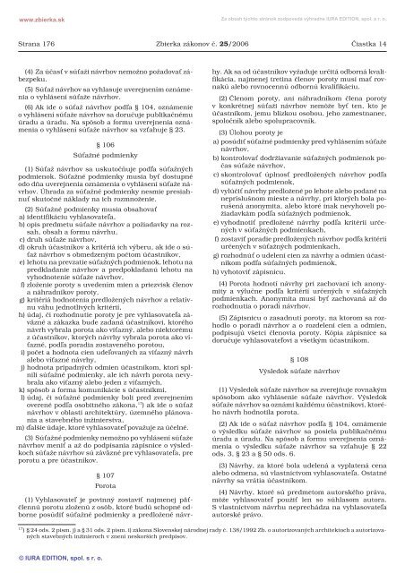 25/2006 Zákon o verejnom obstarávaní a o zmene a doplnení ...