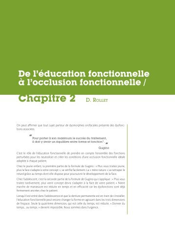 Chapitre 2 D. Rollet - Orthoplus