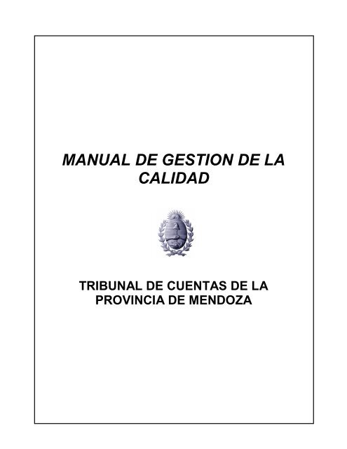 MANUAL DE GESTION DE LA CALIDAD - Tribunal de Cuentas