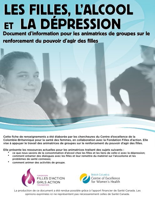 Les filles, l'alcool et la dÃ©pression - Girls Action Foundation