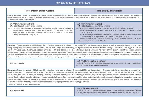 Przewodnik po zmianach (czÄÅÄ 1) 2010/2011 - Infor