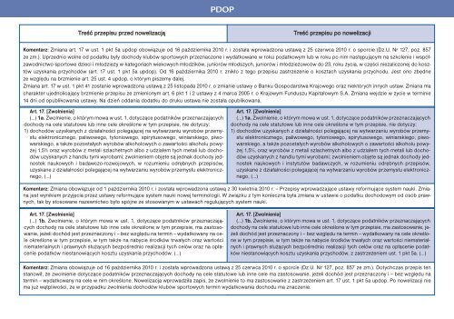 Przewodnik po zmianach (czÄÅÄ 1) 2010/2011 - Infor