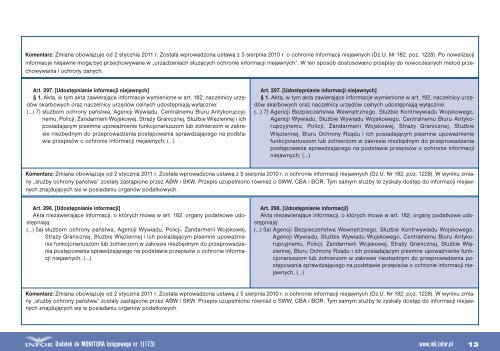 Przewodnik po zmianach (czÄÅÄ 1) 2010/2011 - Infor