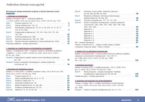 Przewodnik po zmianach (czÄÅÄ 1) 2010/2011 - Infor