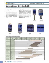 Vacuum Gauge Selection Guide - ULVAC Technologies
