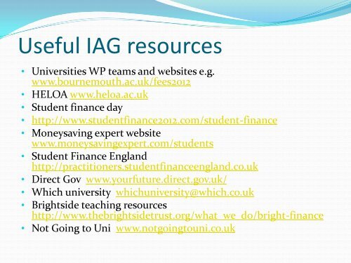 Student Finance and IAG - Practitioners