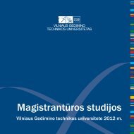 MagistrantÃ…Â«ros studijos - Vilniaus Gedimino technikos universitetas