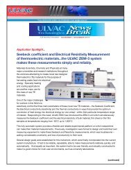 News Break - ULVAC Technologies